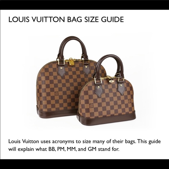 Louis Vuitton Handbags - LV Bag size guide